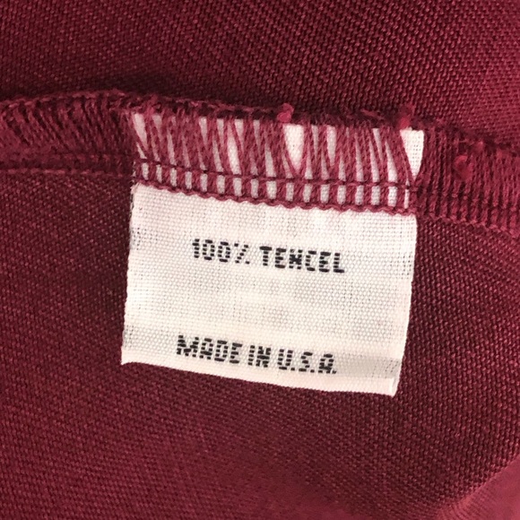 Bryn Walker large Burgundy, button-down shirt - Picture 5 of 10